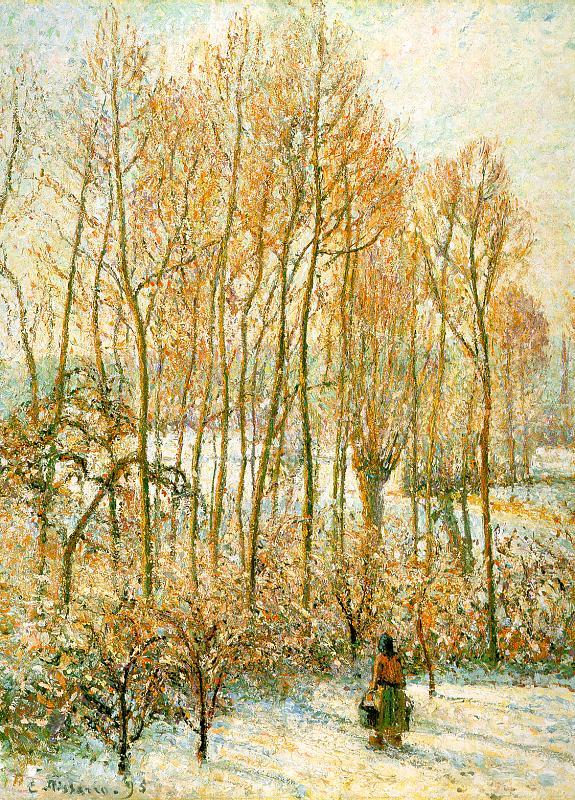 Camille Pissaro Morning Sunlight on the Snow, Eragny sur Epte china oil painting image